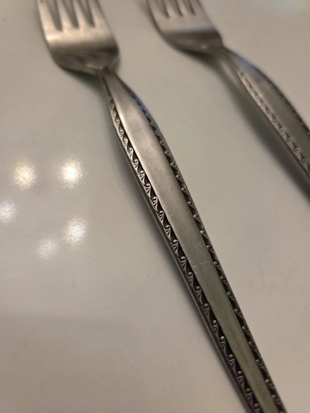 Vintage National Granada Dinner Forks (2) Stainless Steel Japan Set